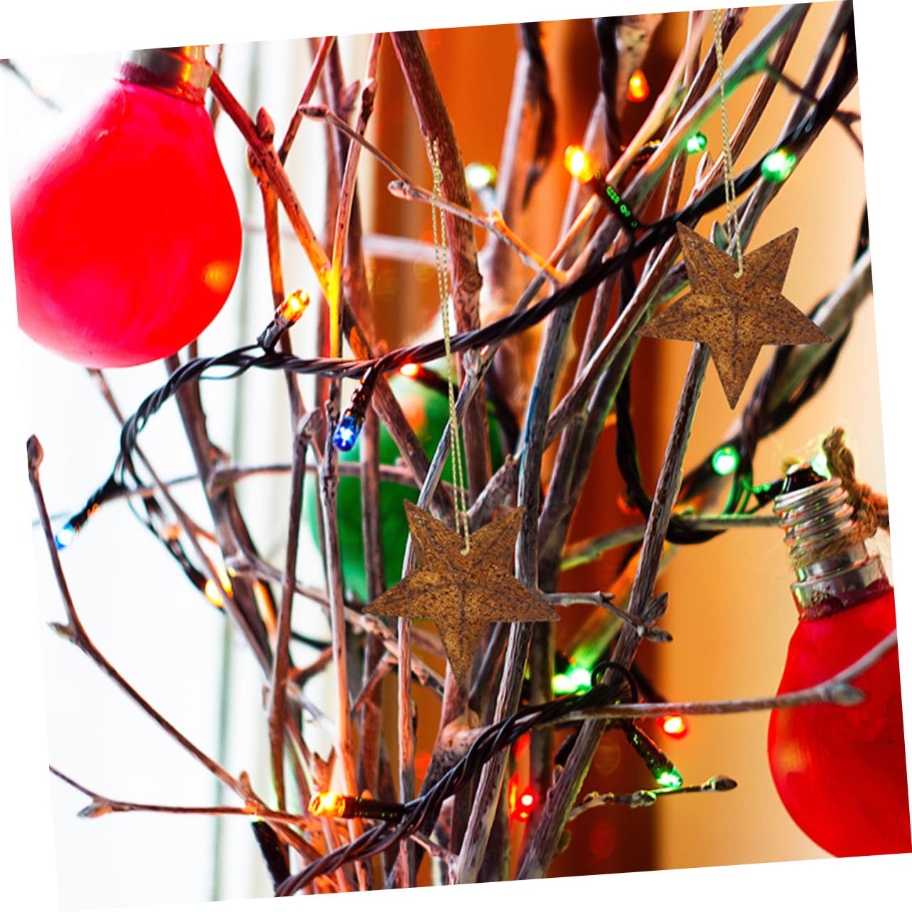 150 Piezas de pequeñas Estrellas de Metal Estilo Granero Antiguo para Manualidades, miniaturas navideñas, Decoraciones y Adornos navideños de Estilo Western, decoración rústica pa