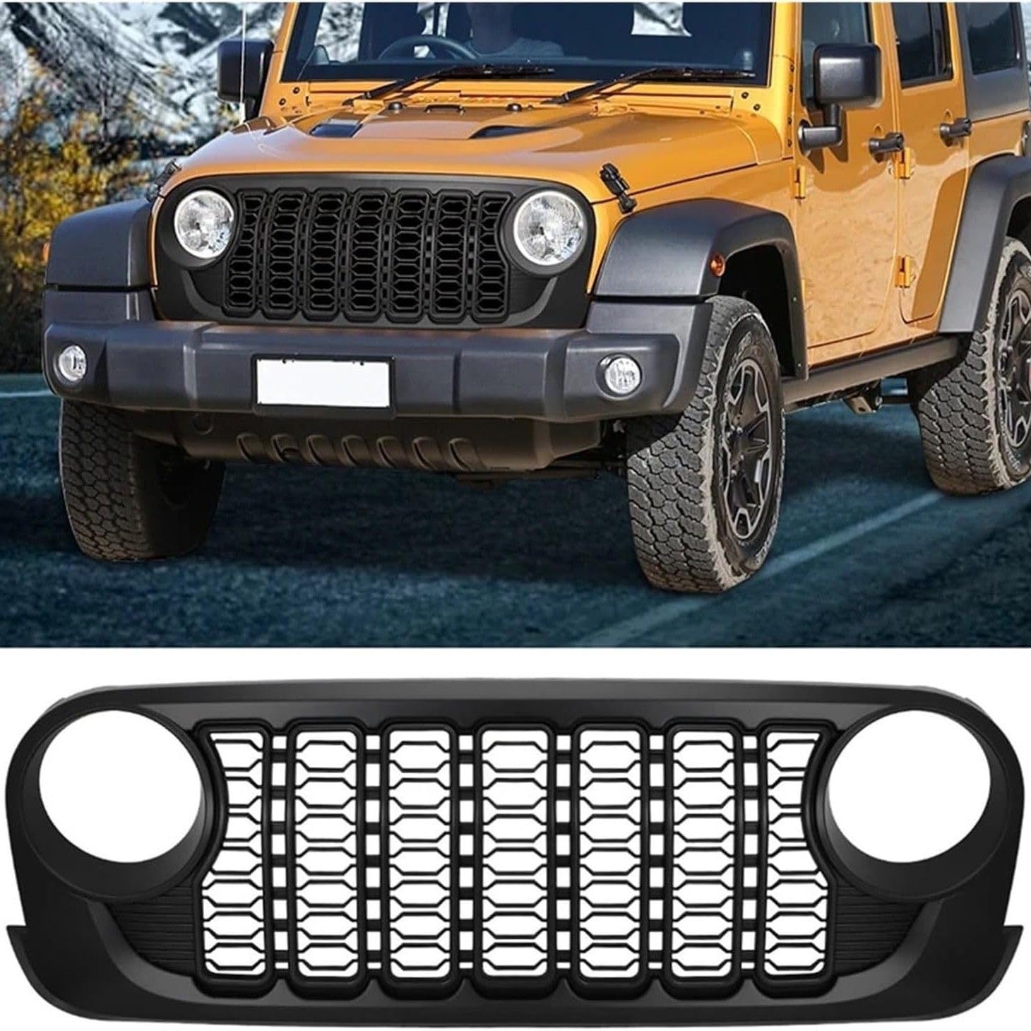 Amazon | ジープ ラングラー JK 2007-2018 専用 フロントグリル JL