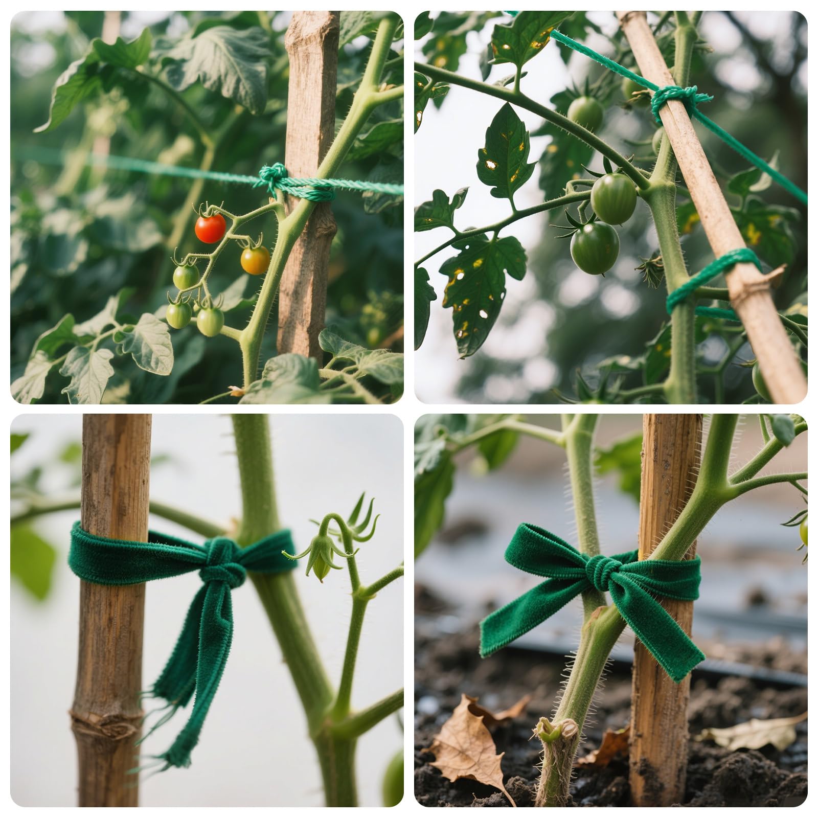 Cordel De Jardín Verde Oscuro 30m, Brida para Plantas Ajustable, Cuerda Resistente Y Hilo De Jardín Multiusos para Atar Plantas, Soporte De Trepadoras Y Manualidades