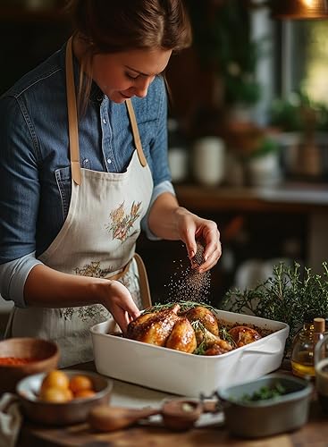 Miniatura 7 de Sweese - Molde cuadrado de porcelana con doble asa, antiadherente para brownies, lasañas, platos asados, ideal para servir o cocinar, de 8 x 8