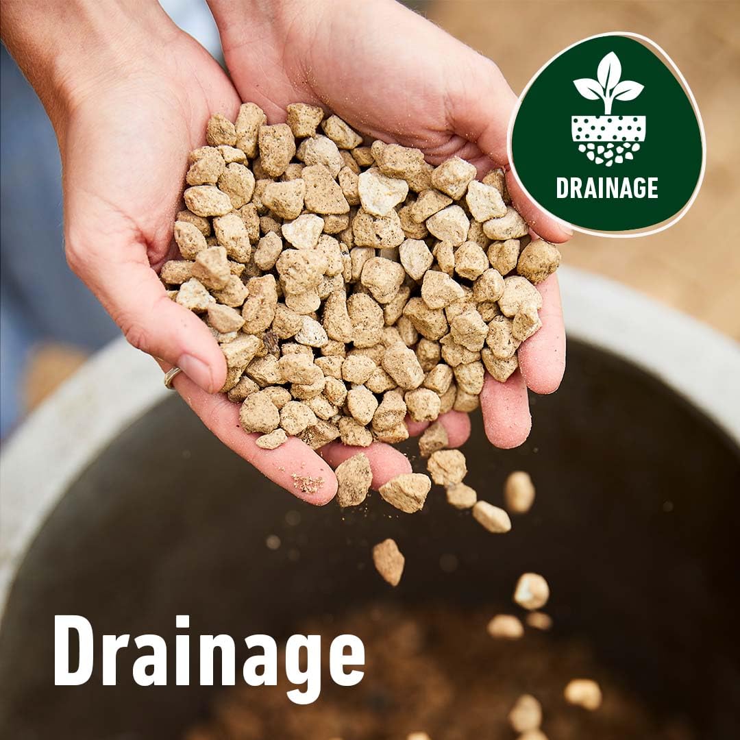 Algoflash Naturasol Granulado de drenaje y plantación – Piedra pómez 100% natural – Alternativa duradera a la bola de arcilla – 10 l
