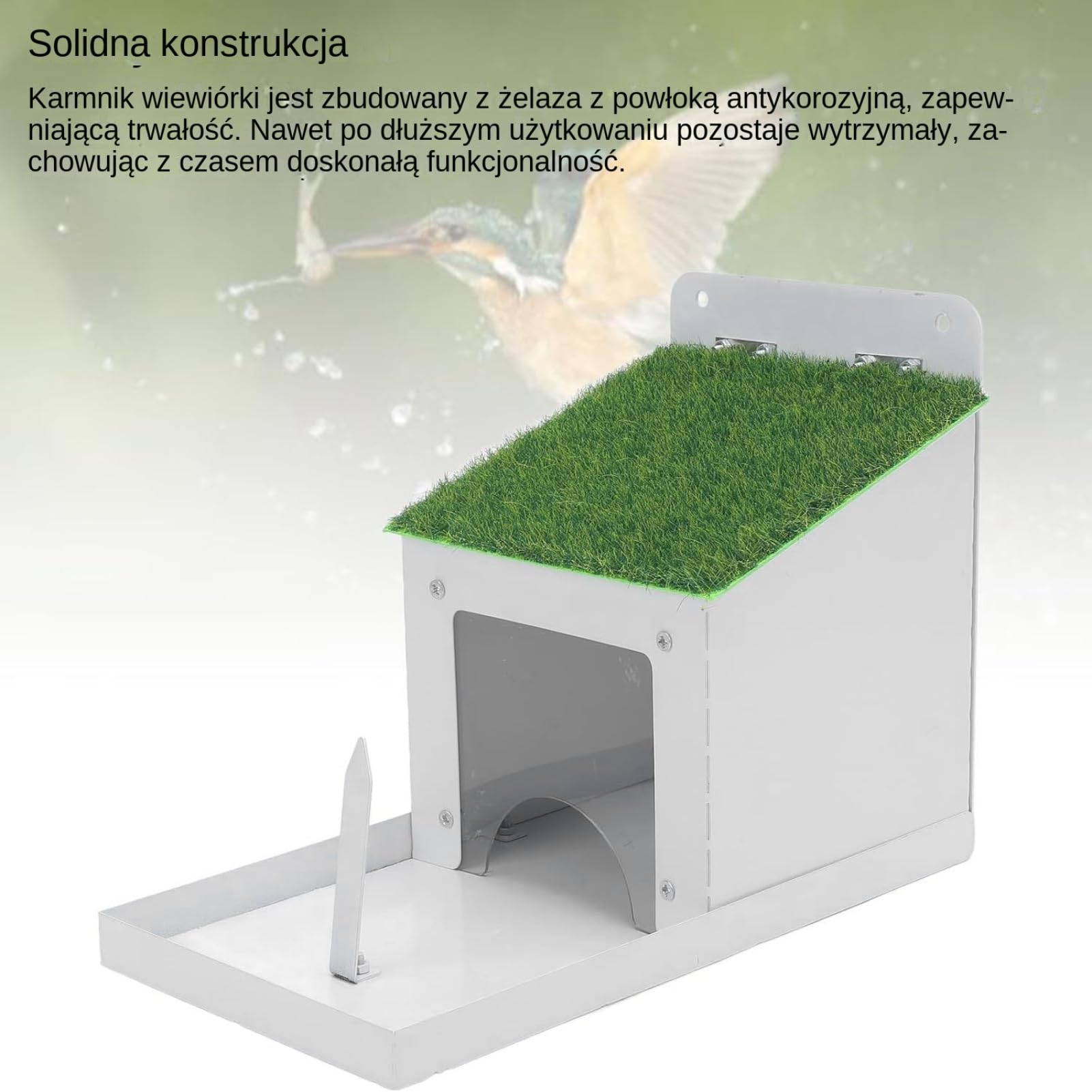 Karmnik Dla Wiewiórek W Formie Domku Z Pokrywą Łatwe Napełnianie