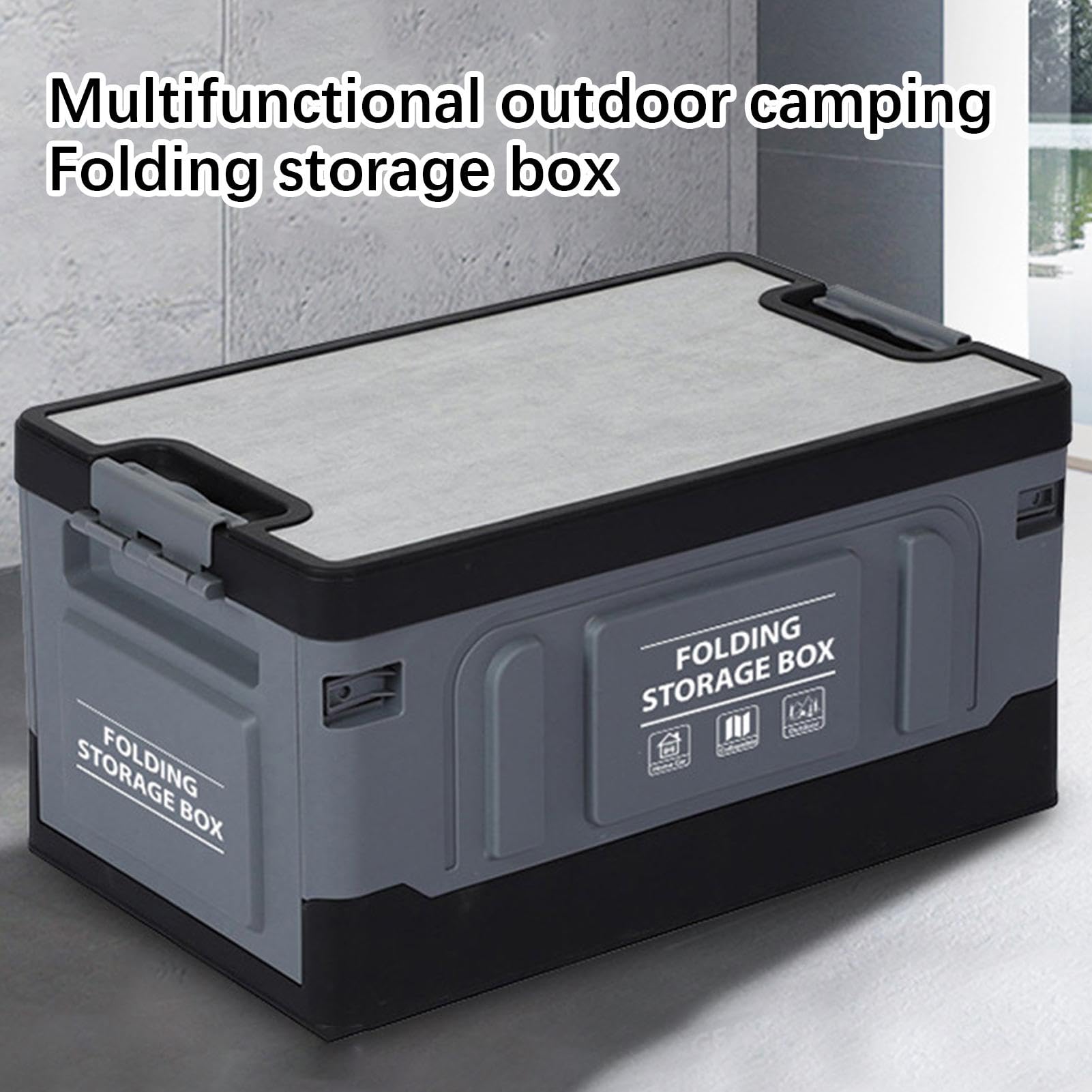Caja de almacenamiento plegable para maletero, organizador de maletero, 60 L, impermeable, maletín plegable | Maletín de almacenamiento para viajes por carretera para herramientas de camping, ropa, | 60 L, impermeable, maletín plegable | Maletín de almace