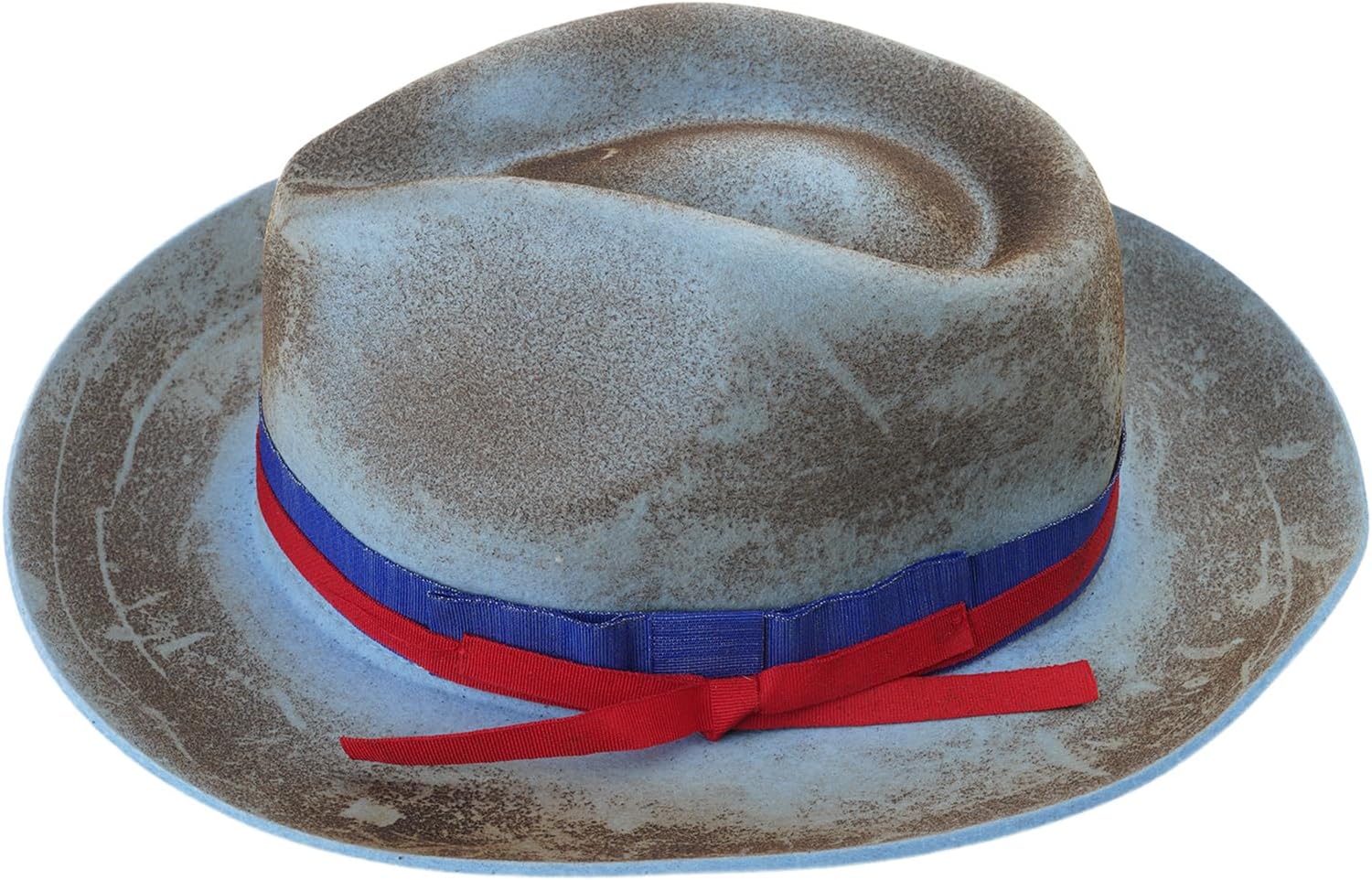 Distressed Hat for Men Women with Woven Belt Wool Cosplay Costume Blues Top Caps Stage Vintage Wool Fedoras