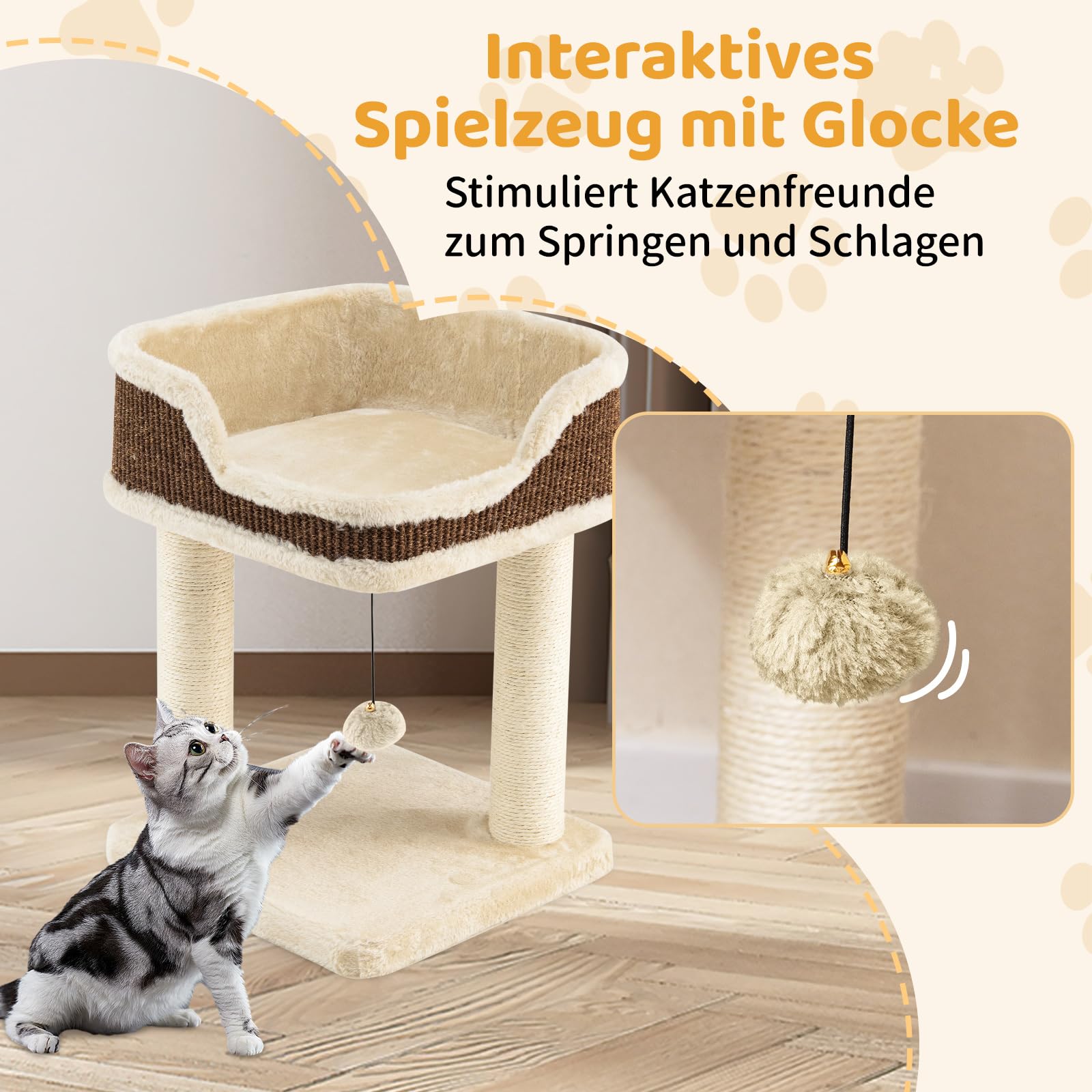Kratzbaum Palme COSTWAY Kratzbaum Klein, 50cm Hoch, Produktbild-Vorschau 13
