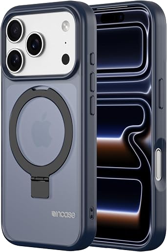 Incase Slim Stand Case for iPhone 17 Pro Ultra-Slim Protective Phone Case with Built-in Aluminum Kickstand, 10-Foot Drop Protection, MagSafe Compatible - Denim