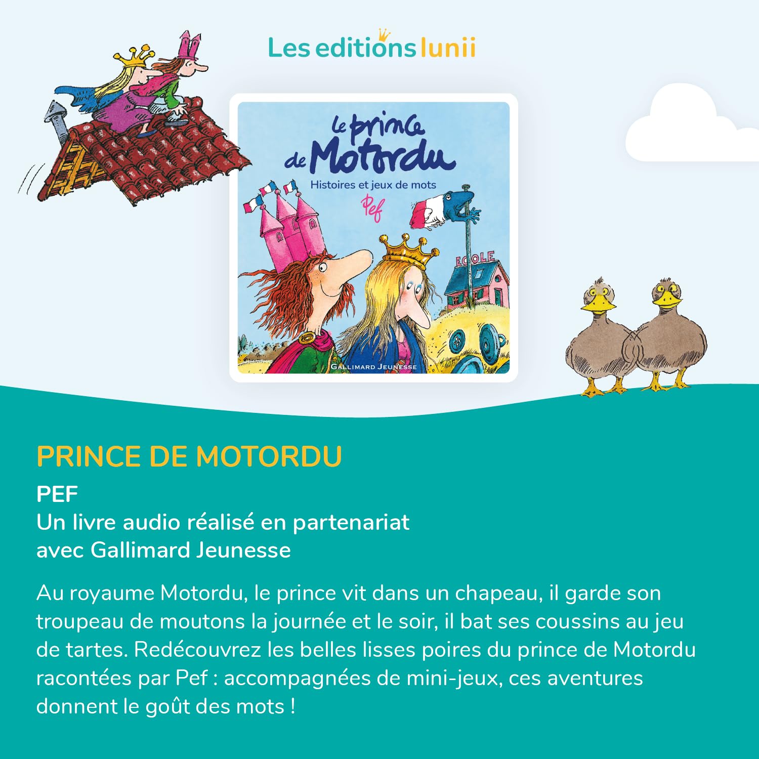 Lunii Prince de Motordu Livre Audio interactif français durée 1h13 dès 5 ans Ma Fabrique à Histoires