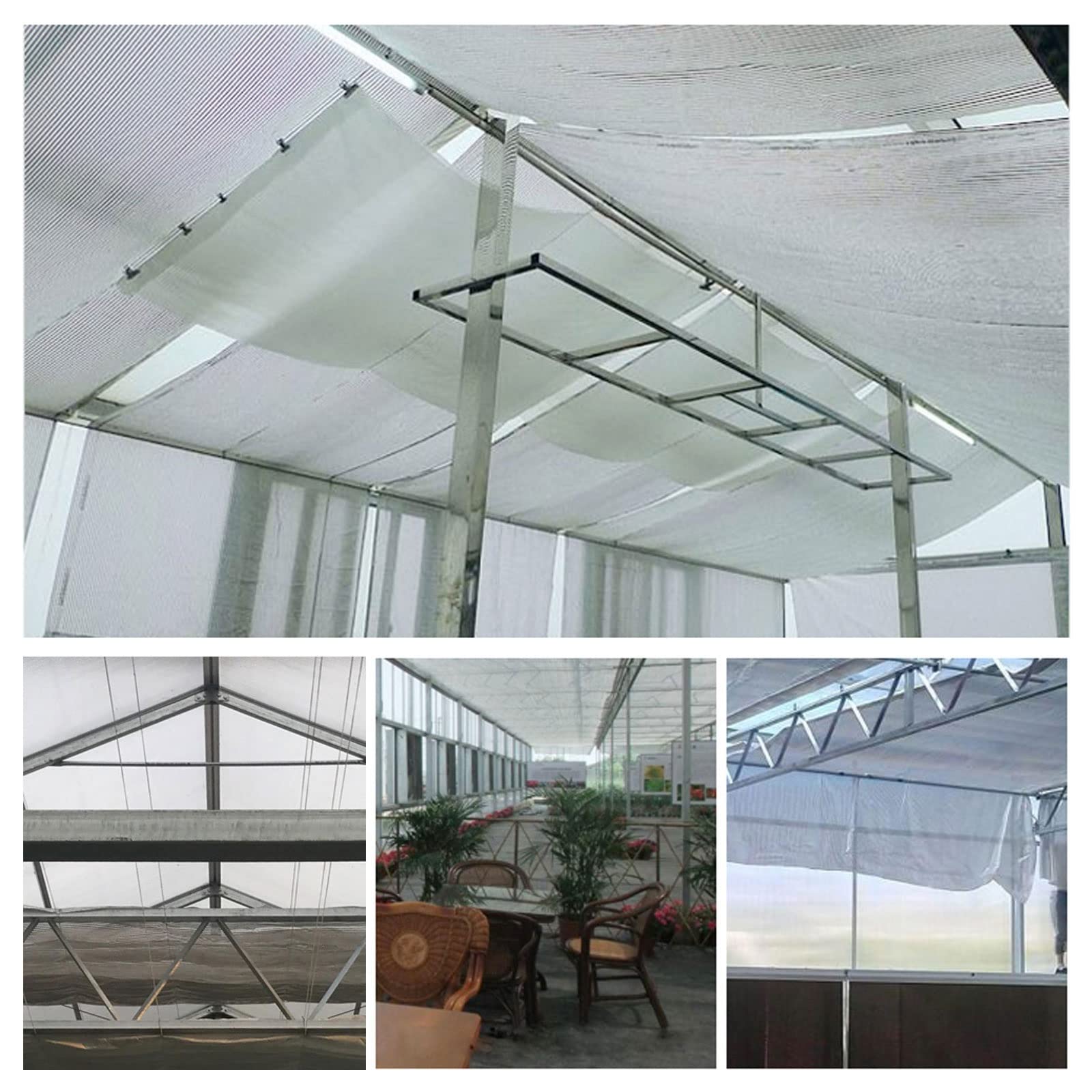 Osłona z folii aluminiowej Net75% termiczna tkanina odblaskowa do ochrony przed słońcem i blokiem UV, idealna do szklarni, patio, trawnika i pielęgnacji roślin