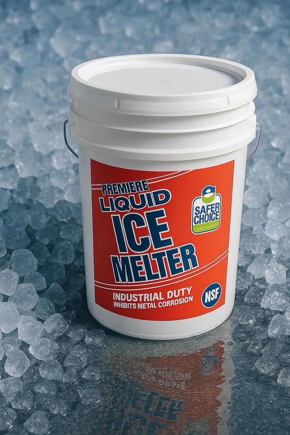 Premiere Liquid Ice Melter – 5 Gal Pail | Fast Acting -20°F Deicer | Pet & Child Safe | Concrete Safe | CMA Formula | EPA Safer Choice | for Driveways, Sidewalks, Outdoor Use
