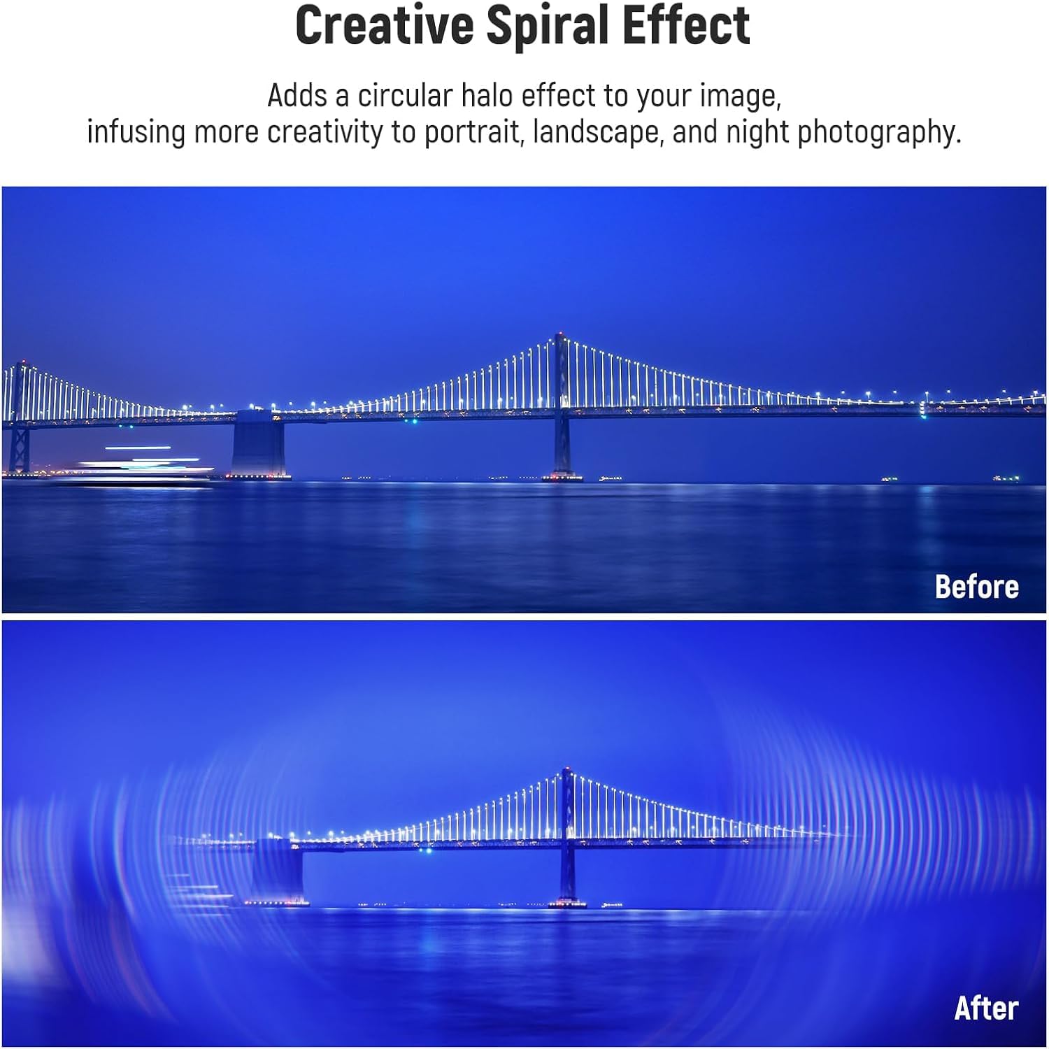 NEEWER 82 mm spiralny filtr obiektywu aparatu halo, pryzmat K9 szkło optyczne, filtr efektów specjalnych, fotografia, akcesoria do obiektywów aparatu z tunelem, wypaczony okrągły efekt halo