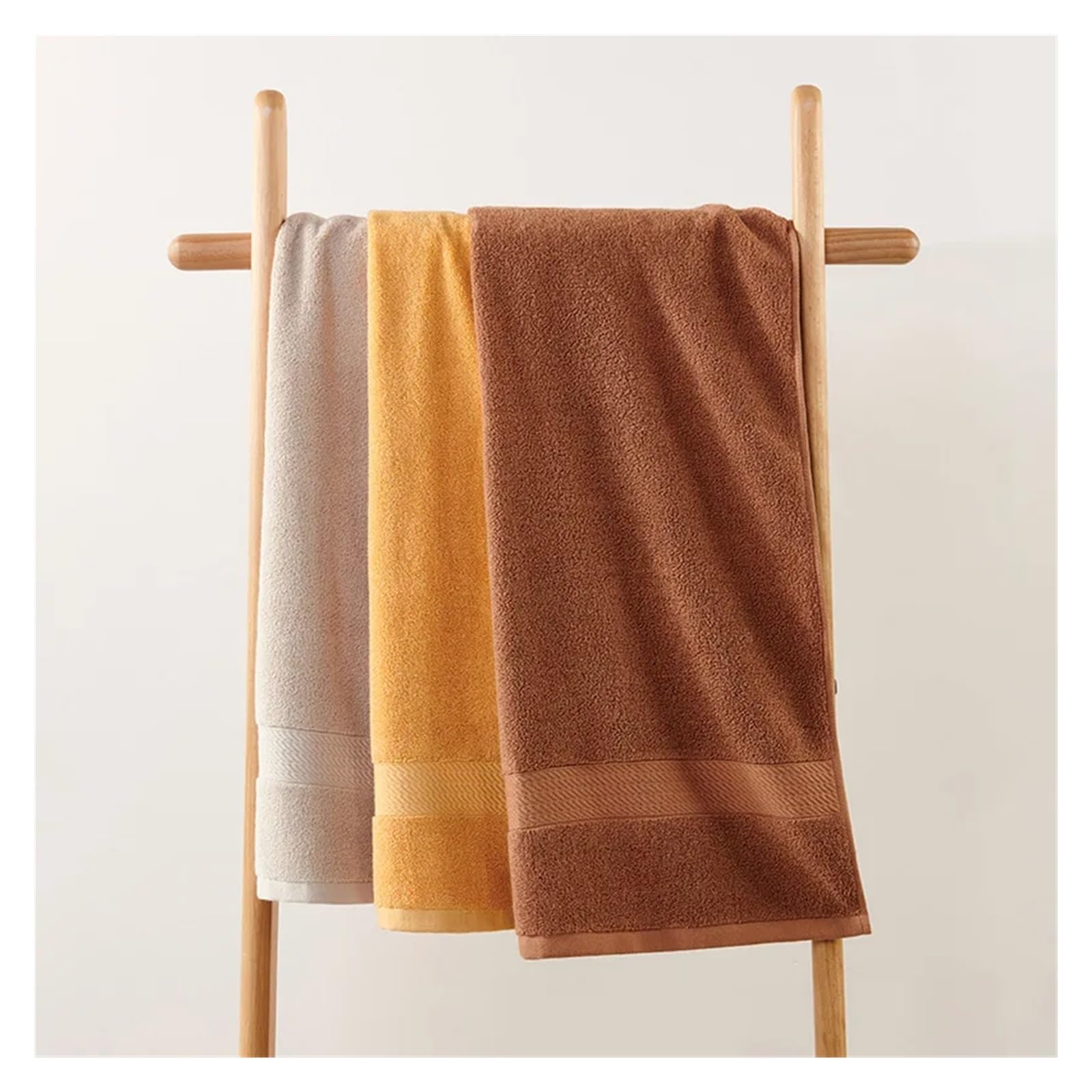 Badetuch 1/2 Stück große Handtücher aus Reiner Baumwolle, 50 x 100 cm, schnelltrocknend, saugfähig, for Bad und Badezimmer(Orange,50x100cm 1pcs)