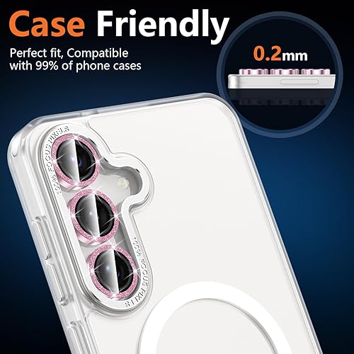 Vista 866 de para Samsung Galaxy Z Flip 7 Protector de Lente de Cámara, Cubierta de Lente de Vidrio Templado con Anillo de Metal Individual, [Fuerte Adhesión] 1