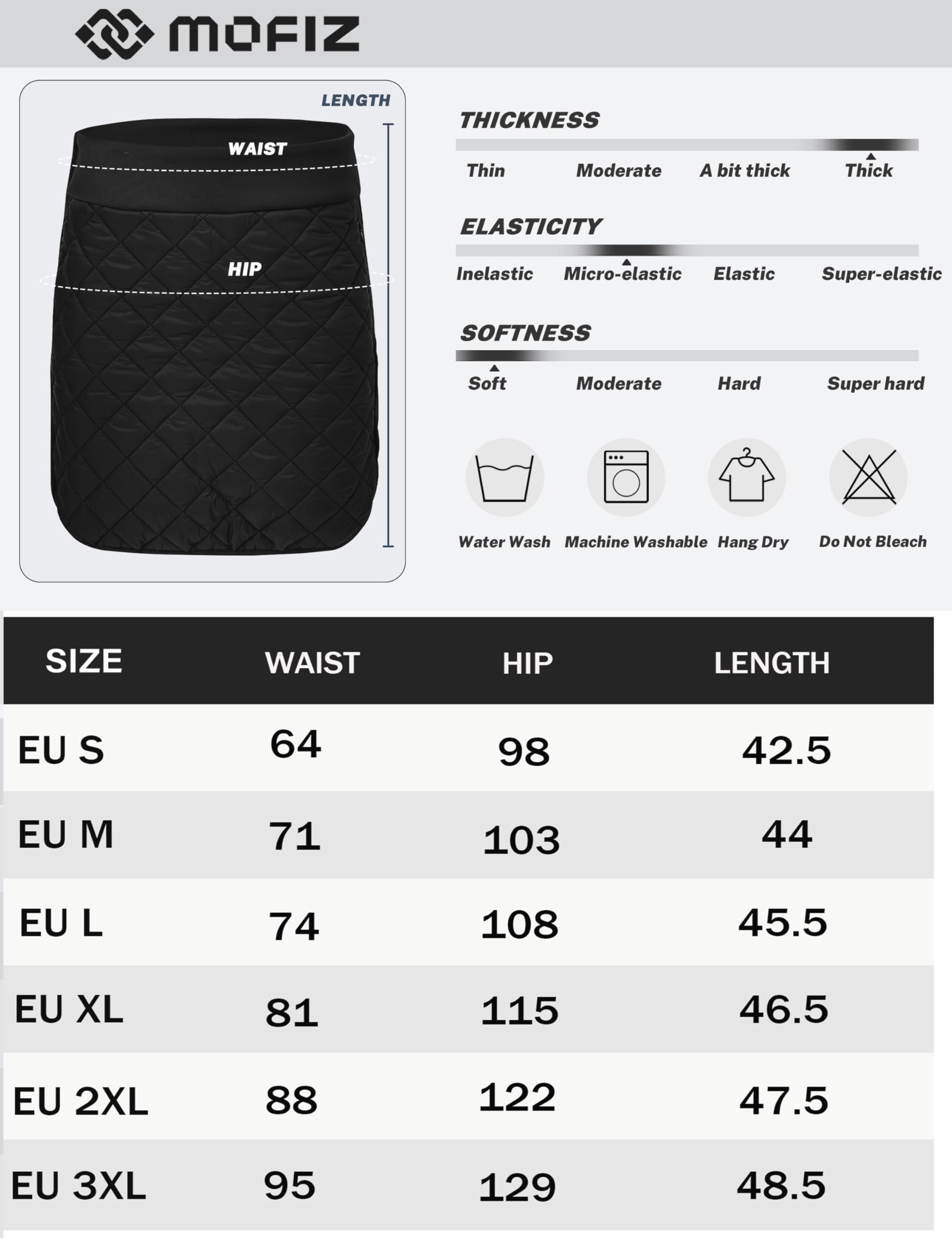 MoFiz Jupe Short Femme Hiver Jupe Matelassée Thermique Légère Jupe Randonnée Outdoor