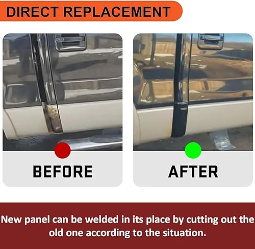 Miniatura 4 de Esquinas de Cabina F150 Cubierta de Panel de Acero para Reparación de Óxido de Esquina de Camioneta Pickup para Ford F150 Crew Cab 4 Puertas 2004