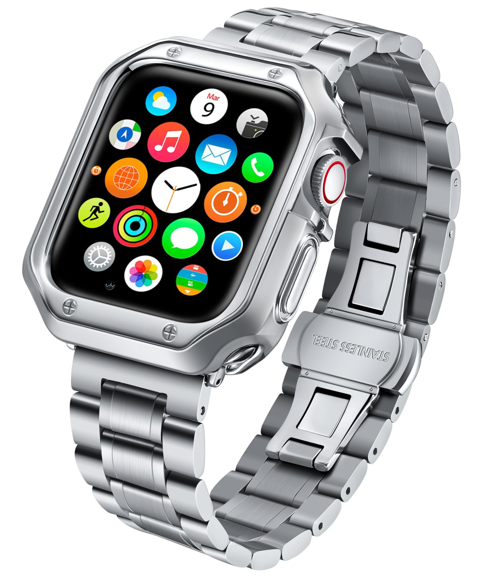 Amazon.co.jp: コンパチブル Apple Watch バンド 保護ケース付き 41mm