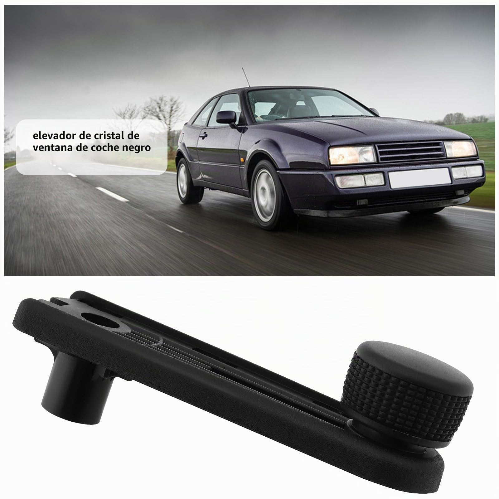 2 Piezas Manija del Elevalunas del Coche Repuesto de Manivela para Elevalunas Compatible con Transporter T4 1990-1994 Compatible con Passat 1982-1992
