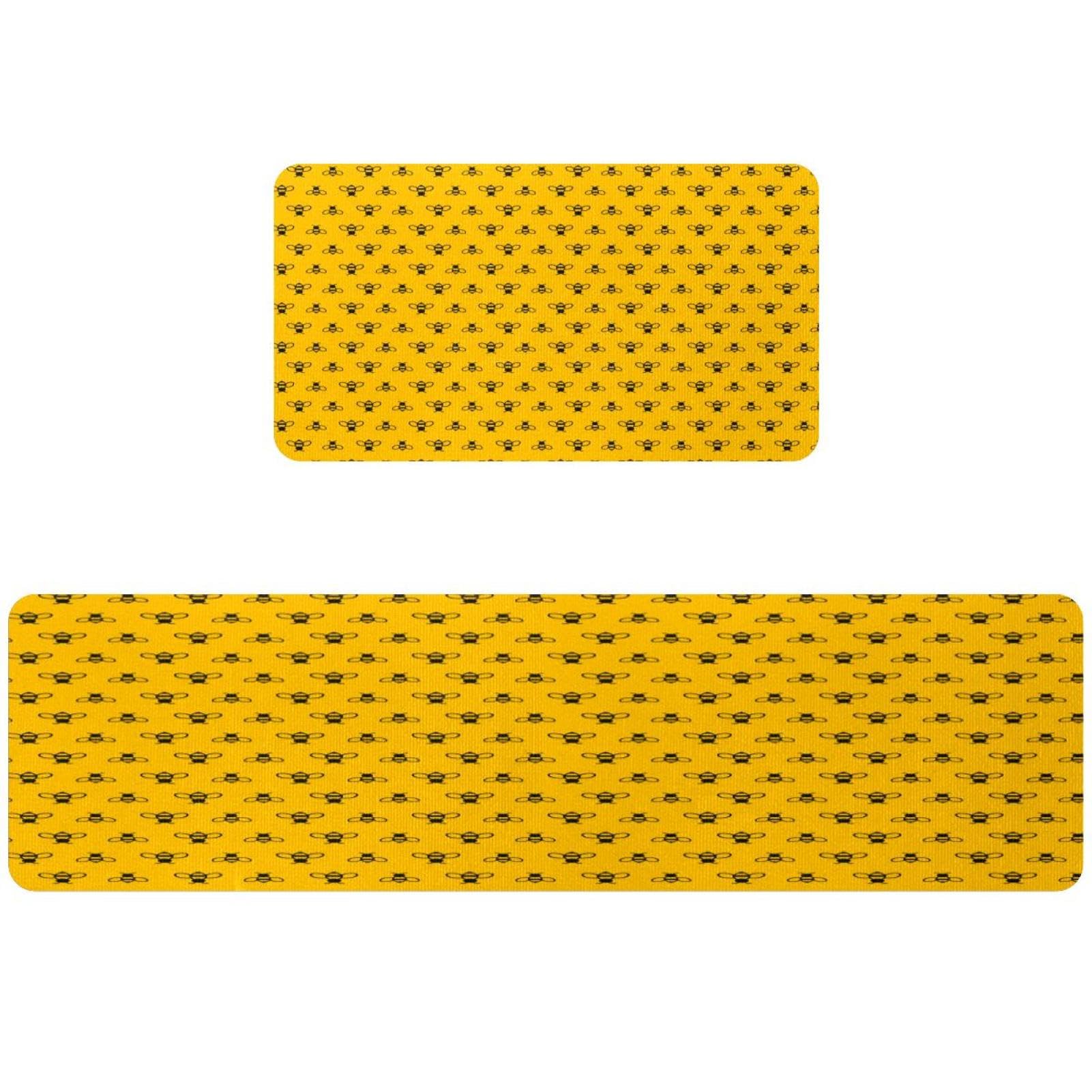 Tapis de cuisine antidérapants mignons abeille pour décorer le couloir et la buanderie