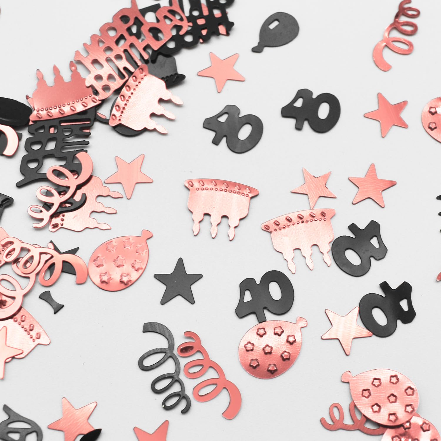 Coriandoli 40 Anni Compleanno - Blu E Argento, 30g Con Forme Numeri E Festive, Per Tavole E Decorazioni