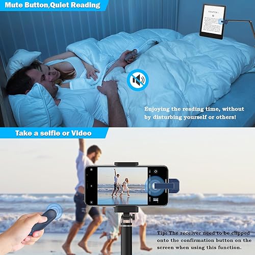 Miniatura 5 de Girador de páginas con control remoto RF para Kindle Paperwhite Oasis Scribe Kobo, accesorios Kindle para lectores electrónicos, obturador de cámara