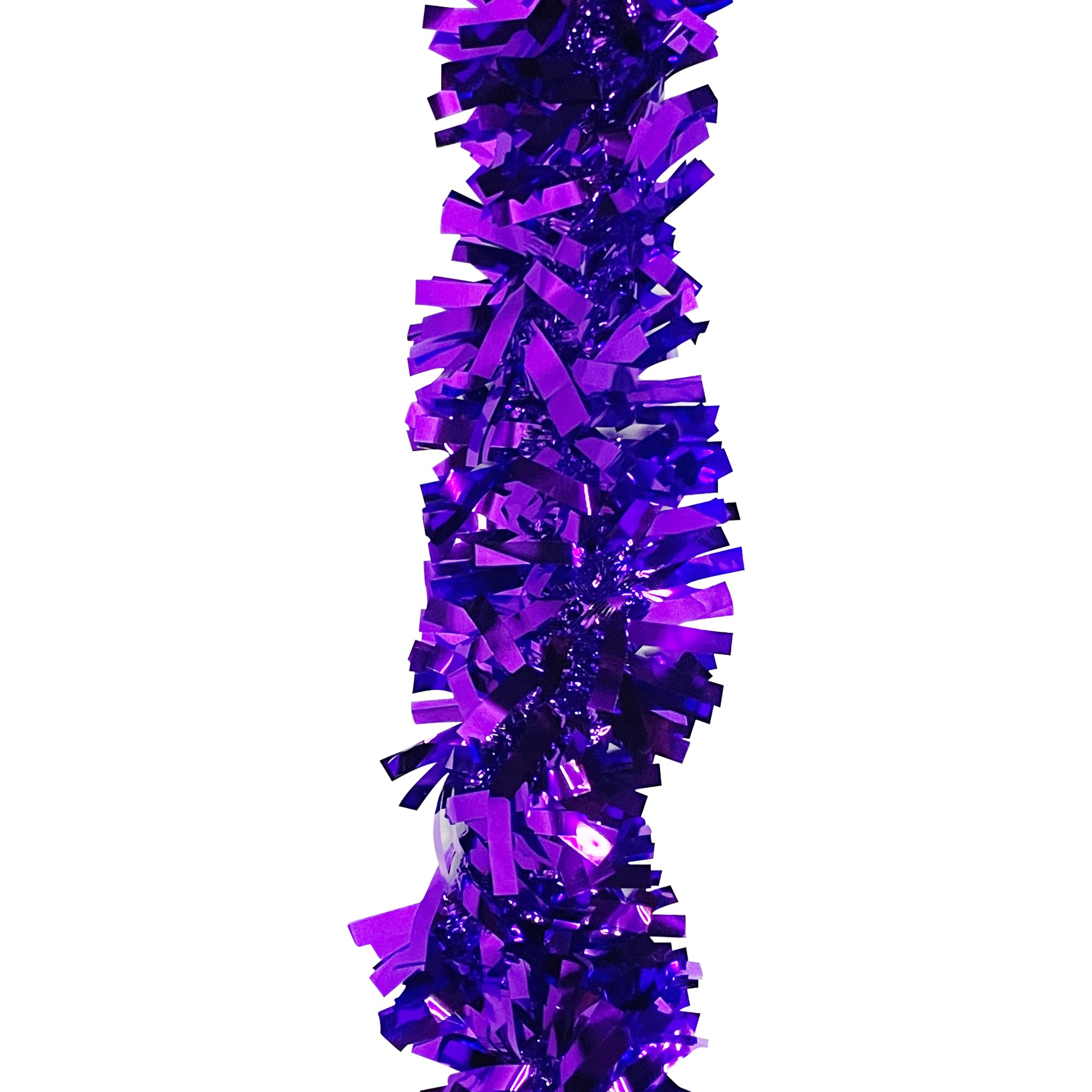 Trimming Shop 6.5ft/2m Dark Purple Wide Chunky Christmas Tinsel Garland โ image 1