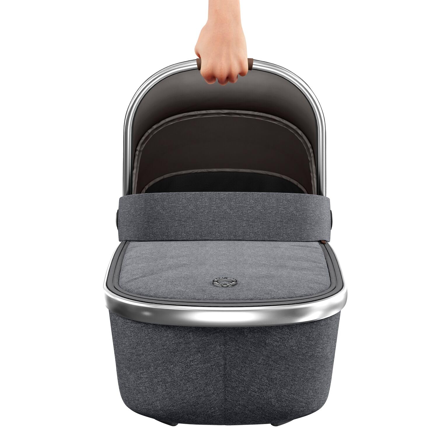 Maxi-COSI Oria Nacelle Confortable pour Poussette, légère et Facile à soulever, Compatible avec Les poussettes, Design Haut de Gamme, utilisable dès la Naissance jusqu'à 6 Mois, 0-9 kg, Gris