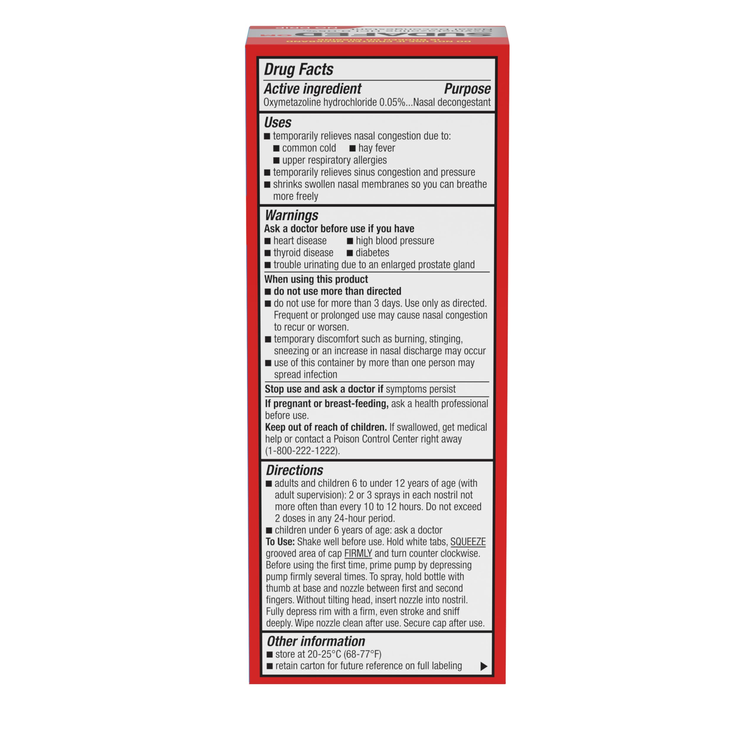 Sudafed OM Sinus Severe No Drip Nasal Spray with Cooling Menthol, Maximum Strength Sinus Decongestant for Fast Congestion & Pressure Relief, Oxymetazoline HCl .05% Nose Spray, 1 fl. oz — Amazon image 7