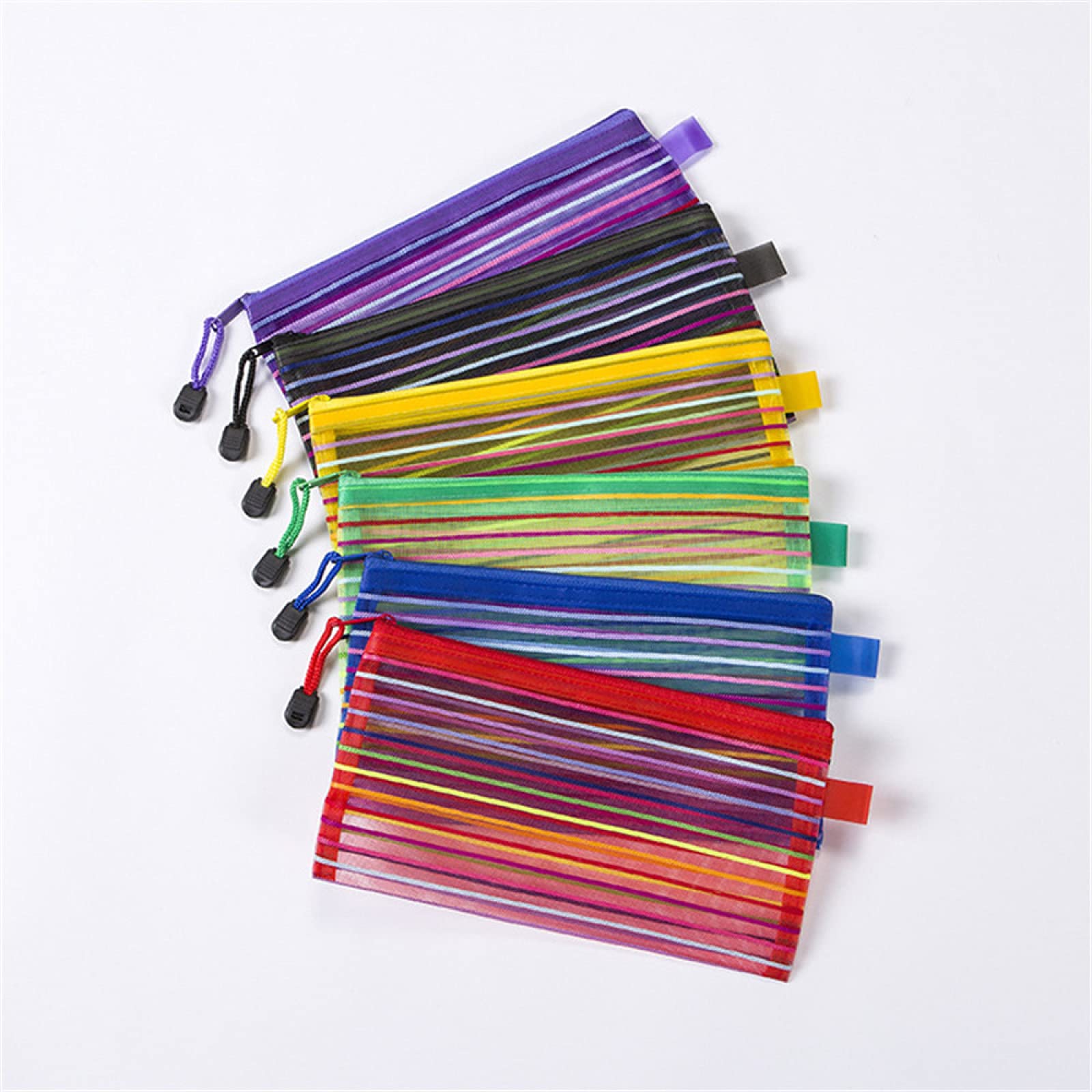 Zhehao A6 Netz-Reißverschlusstaschen, 300 Stück – Wasserdichte Organizer Für Schule, Büro, Zuhause (24 X 11,5 Cm)