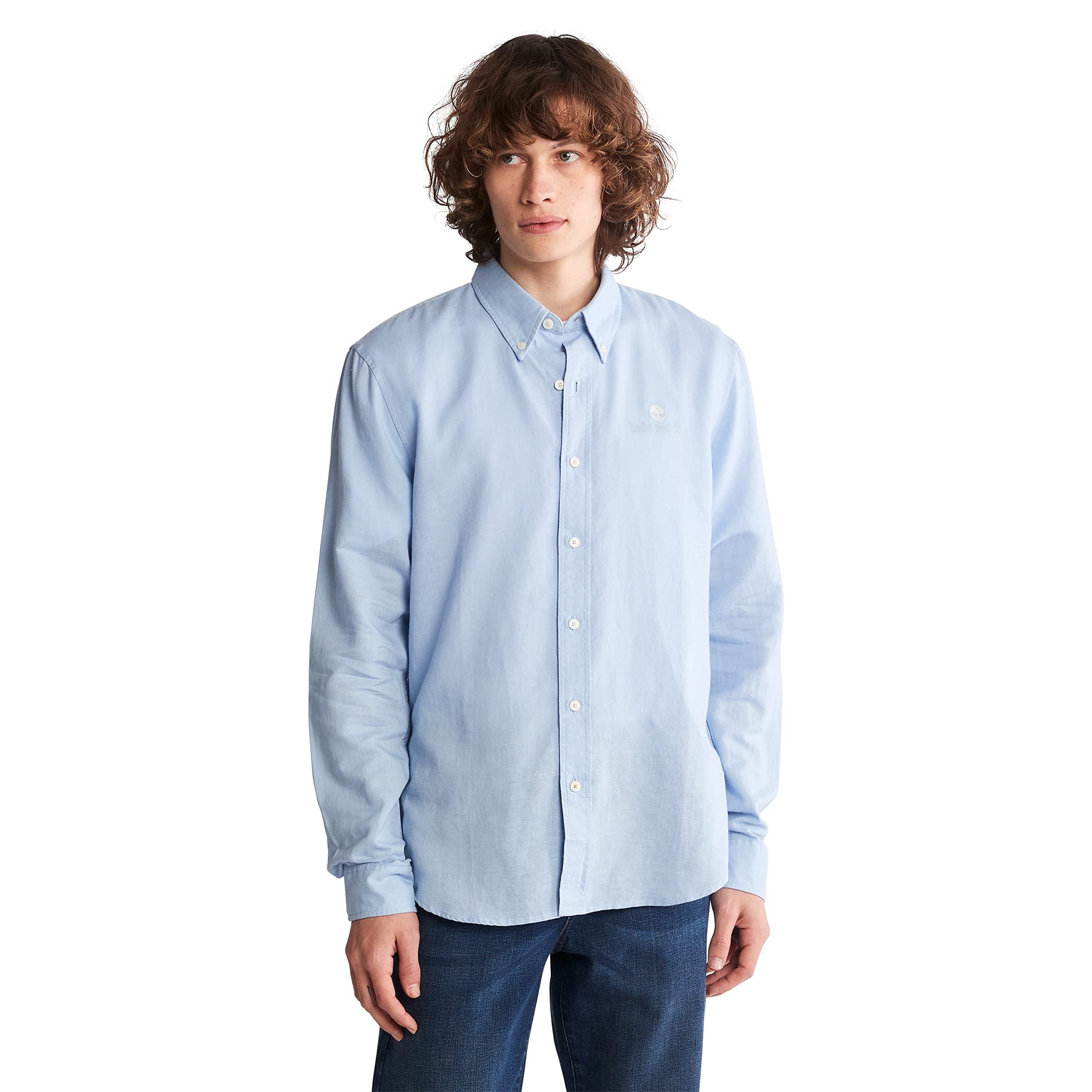 TimberlandMens TFO LS Lovell Cot/Lin Solid Shirt (Slim) SHIRT