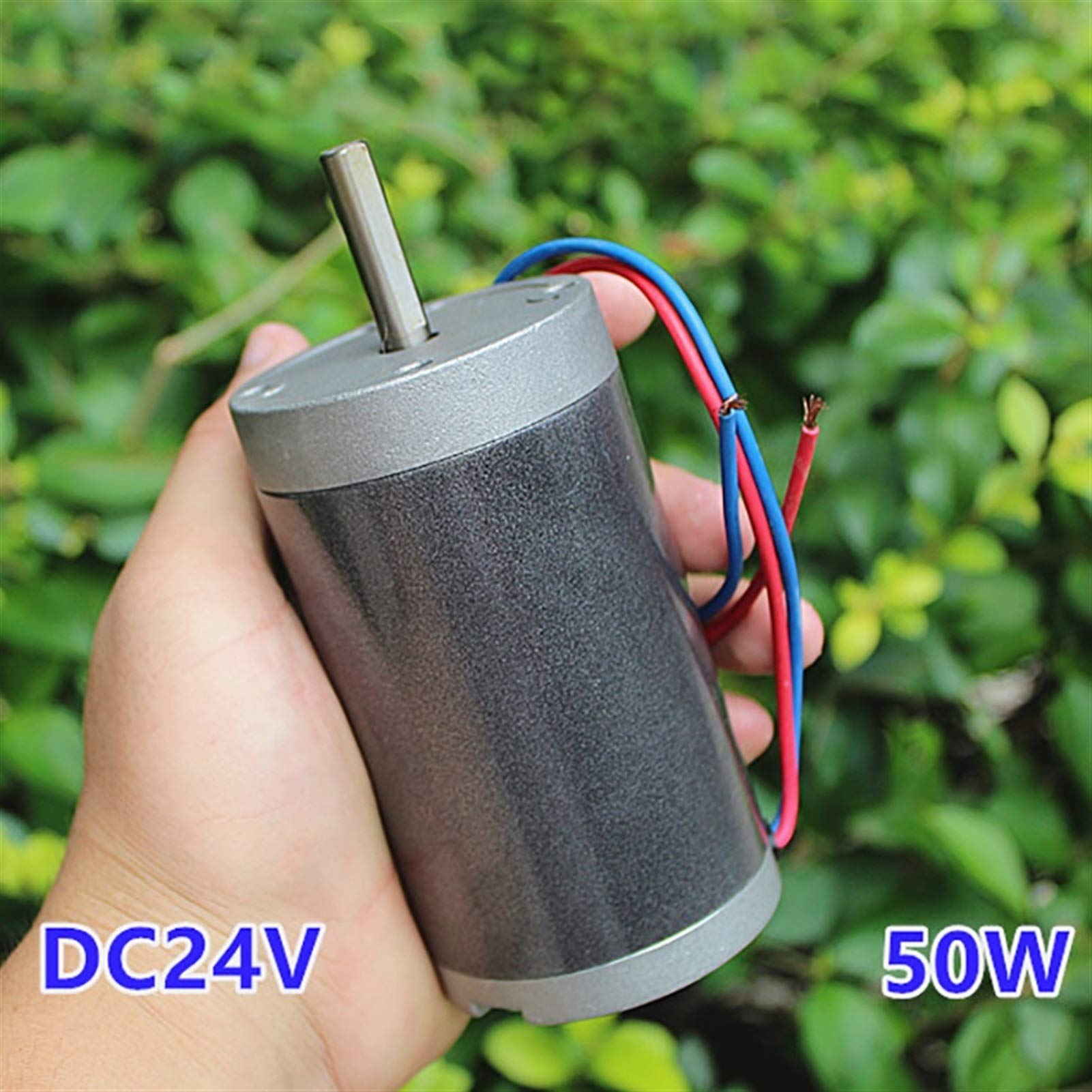 electronic starter de CC electronic starter de CC de imán permanente de alta potencia de 50 W, diámetro del eje del conmutador de escobillas de carbón de 8 mm, con rodamientos de bolas traseros delant