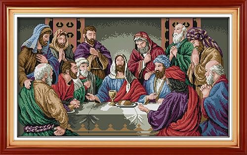 Miniatura 8 de YEESAM ART Madonna Litta by Leonardo da Vinci - Kits de punto de cruz estampados, cuadros famosos religiosos de la Virgen María y el Niño Jesús, 11