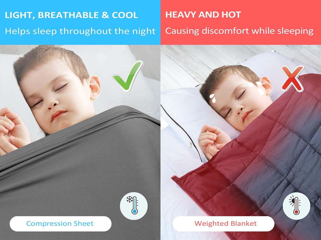 Flash Deals - 60% OFF Sensory Compression Bed Sheet for Kids(Twin Size) - Breathable, Stretchy, Deep Pressure Snuggle Pouch for Relaxing & Comfortable Sleeping