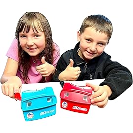 WARM FUZZY Toys 3D Viewfinder (Shark) - Viewfinder for Kids & Adults, Classic Toys, Slide Viewer, 3D Reel Viewer, Retro, Vintage Toys with 3 Reels - Contains 21 High Definition 3D Images