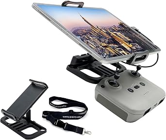 Drone Remote Tablet Holder Clip for DJI Mini 5/4 3 Pro/Mavic 2/Pro/Air 2/2S/Mini 4K/2 SE/NEO Controllers RC-N3 N2 N1 N1C Remote Controller Extension Bracket Mount with Lanyard Accessories