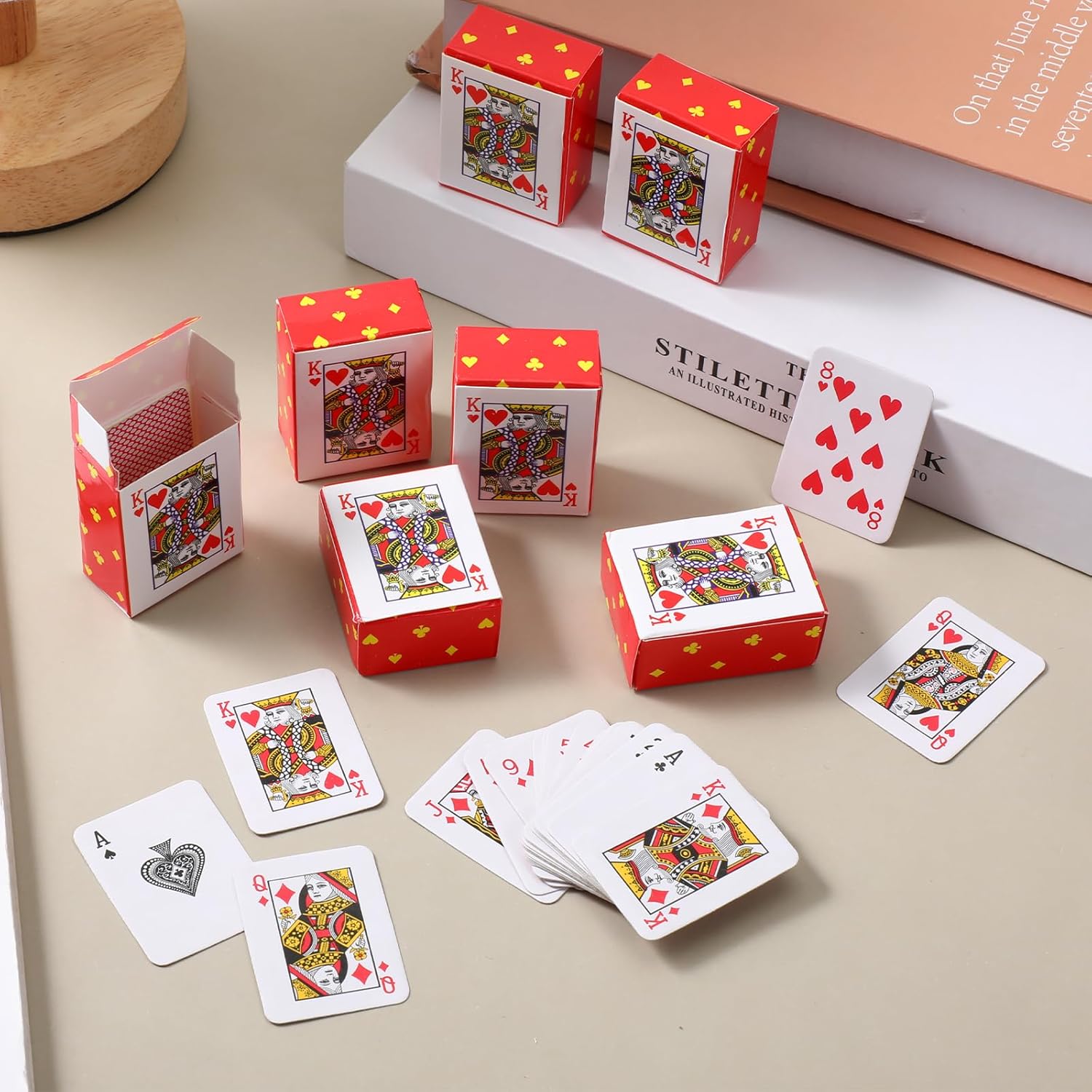 10 Decks Mini Playing Cards, Party Spoof Fun Smal Playing Cards, Miniature Poker Cards, Mini Poker Game for Adults, Party Favor, Tiny Deck of Novelty Party Gift for Par, Christmas, Halloween