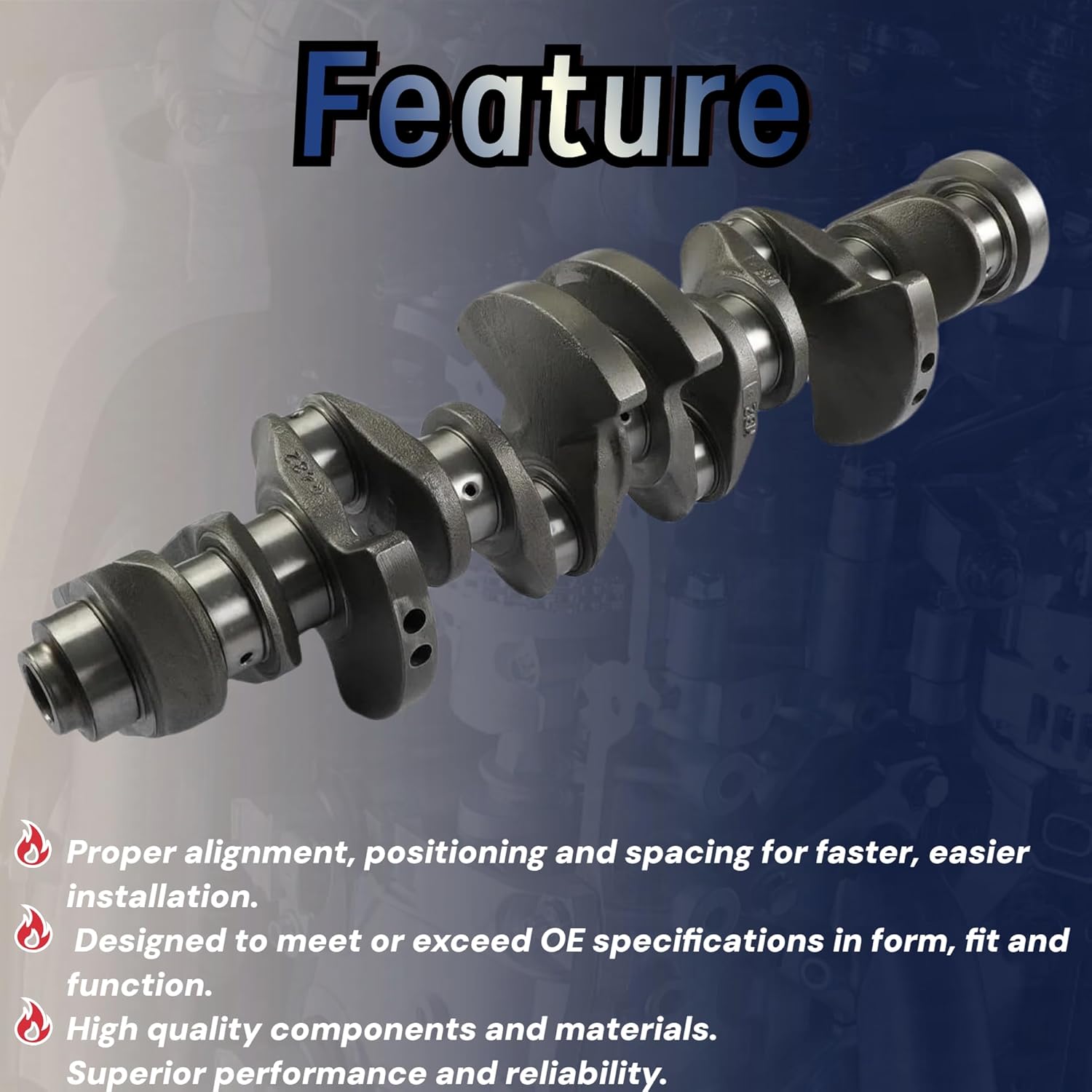 11217580483 Turbo Crankshaft compatible with BMW 335i 435i 535i 135i X5 X6 640i 740Li N55B30A 3.0L