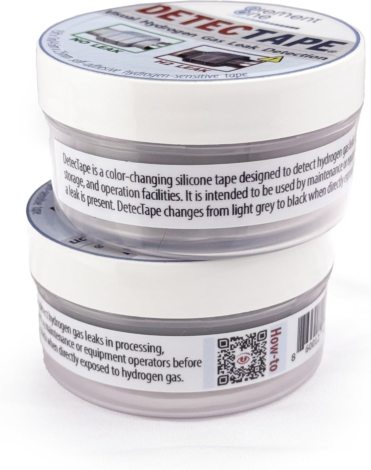 DetecTape® H2 Visual Hydrogen Leak Detector Tape: Hydrogen Gas Leak Detection for Fittings, Connectors, Welded Seams, Flanges, and More (1")