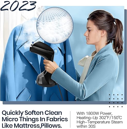 Miniatura 2 de Steamer Iron for Clothes 1800W, Zorslesy Fast Heat Up Hand Clothing Garment Steamer, Portable Handheld Travel Fabric Steamer Plancha de Ropa a Vapor