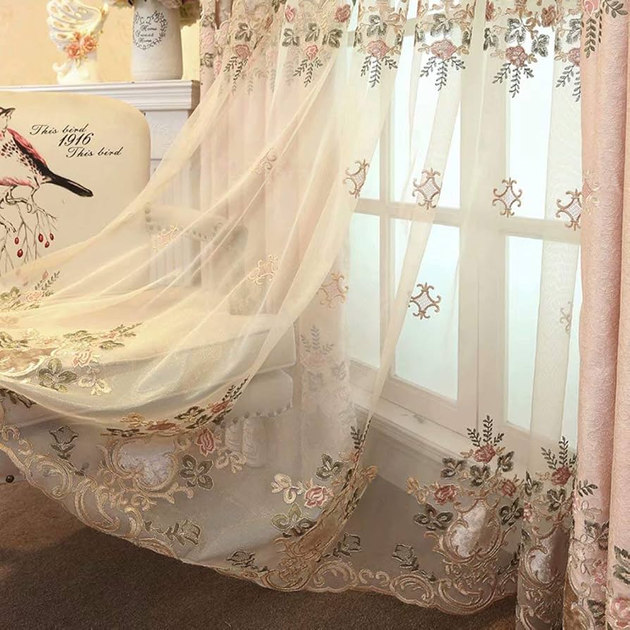 Amazon｜カーテン レースカーテン 遮光度約30% ヨーロッパ 人気