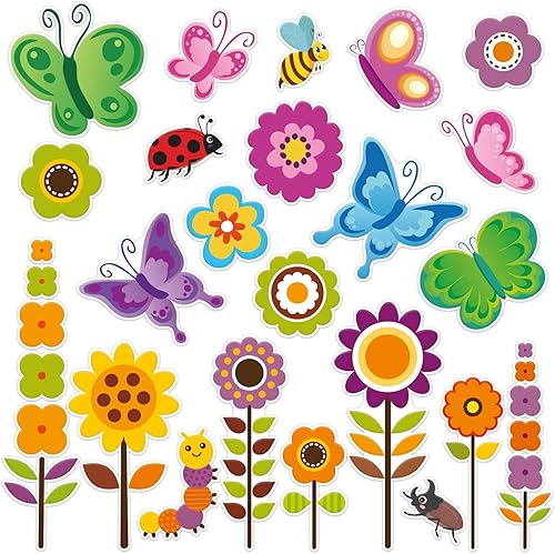 Miniatura 18 de 20 calcomanías de gel grueso de mariposa para ventanas, calcomanías de gel para ventana de mariposa para niños pequeños, hogar, avión, aula