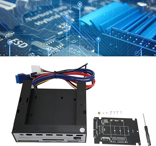 Miniatura 6 de GOWENIC Panel frontal de PC, tablero de medios, NGFF M.2 MSATA 16 TB OTB One Click Backup Multifuncional Desktop Computer Media Panel frontal USB