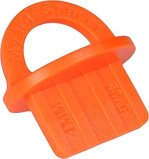 Myard Orange 20 Packs 5/32 Inch Deck Spacer with Bright Color Easily Spotting, Easy Pull, Deck Board Jig Spacer Rings for Pressure Treated, Composite, PVC, Plank, Hardwood Decking Tool (DJS4)