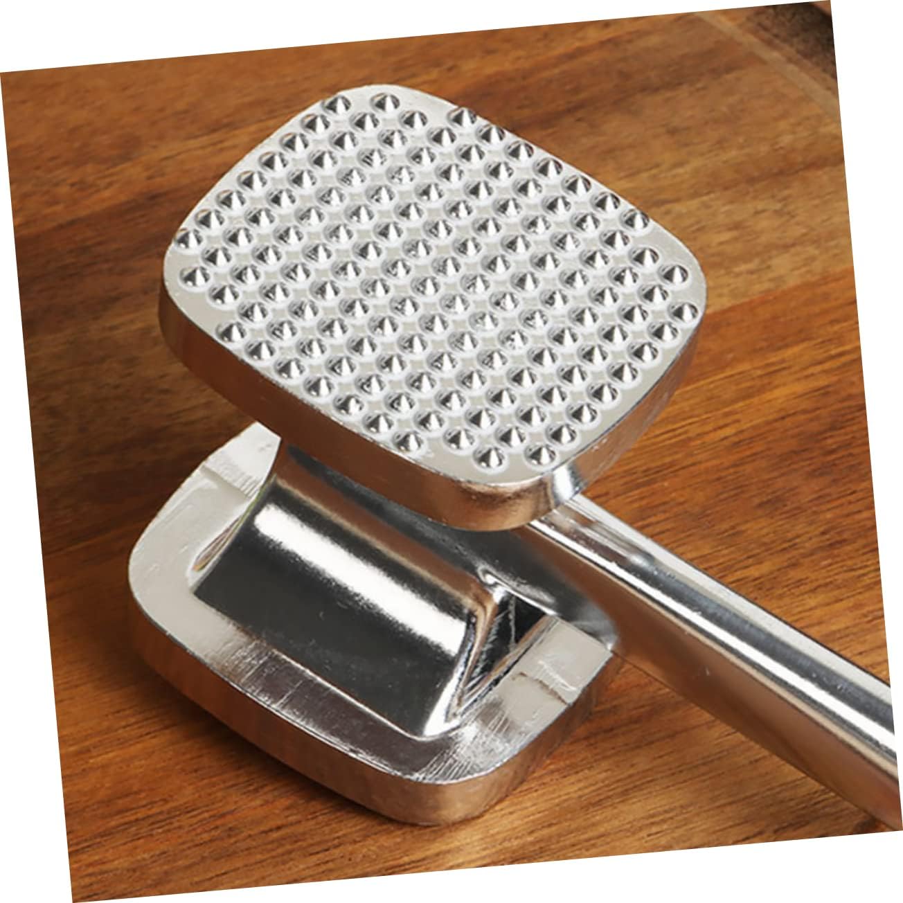 Double-Sided Aluminum Meat Tenderizer Hammer Kitchen Steak Pounder for Tenderizing Beef Chicken and Pork Easy to Clean Cooking Tool