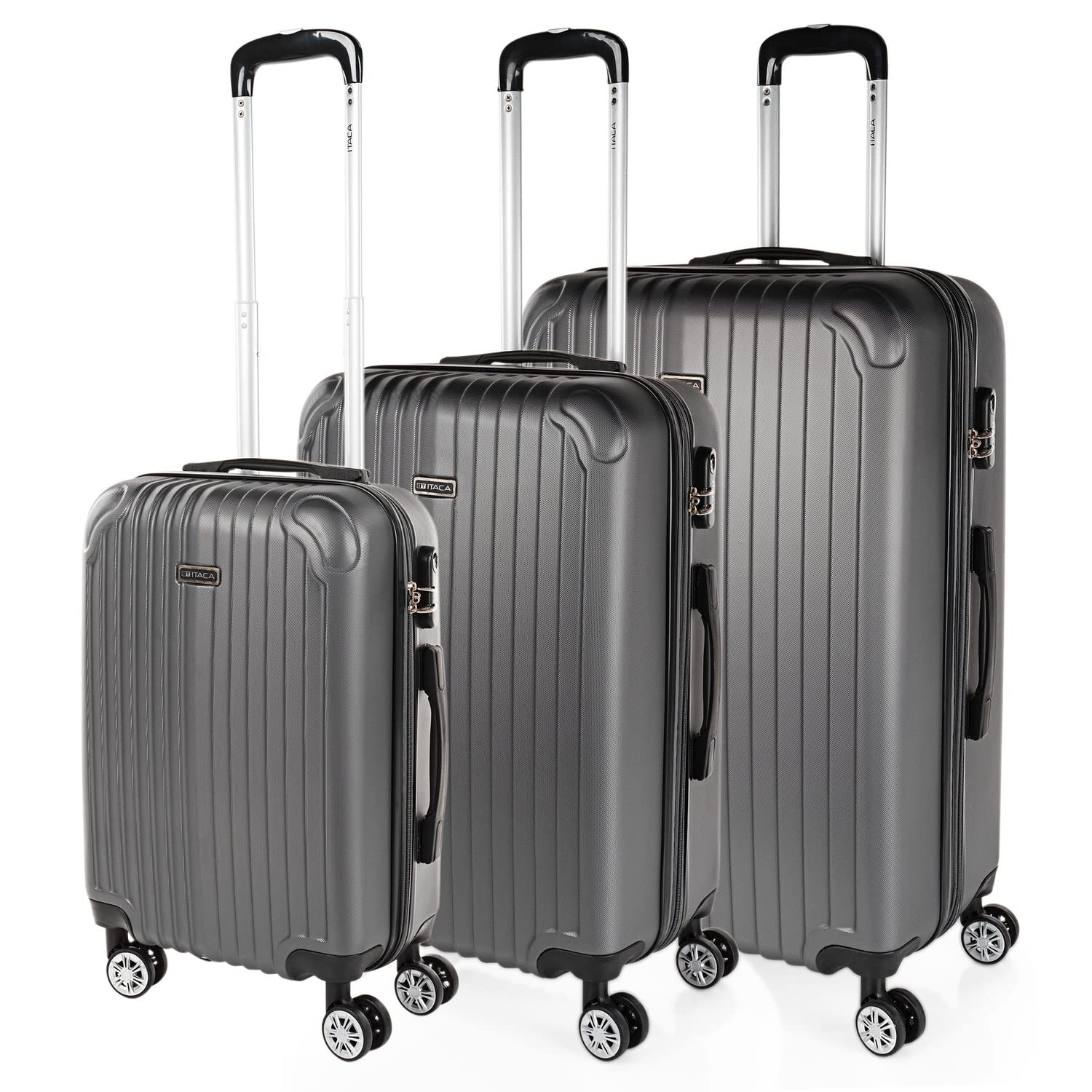 ITACA - Maletas Grandes De Viaje Rígidas Ligeras con 4 Doble Rueda 360° Maleta Grande 23 Kilos Alta Resistencia Extensible Maleta XL Duradera, Mandarina — view 38