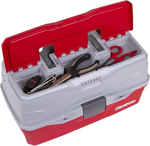 Miniatura 4 de Flambeau Outdoors 6383TB - Caja clásica para aparejos (3 bandejas), color rojo y gris