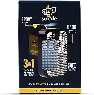 Suede Reviver - Suede Shoe Cleaner, Conditioner & Suede Brush for Suede & Nubuck Sneakers - Restores Vibrancy & Texture - Nourishing Suede Spray For Tired Footwear