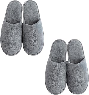 HENGBIRD Conjunto de 2 pantufas laváveis para convidados, 7 mm, sola antiderrapante em EVA, sapatilhas de hotel para homem e mulher, reutilizáveis, para casa, hotel, convidados e viagens