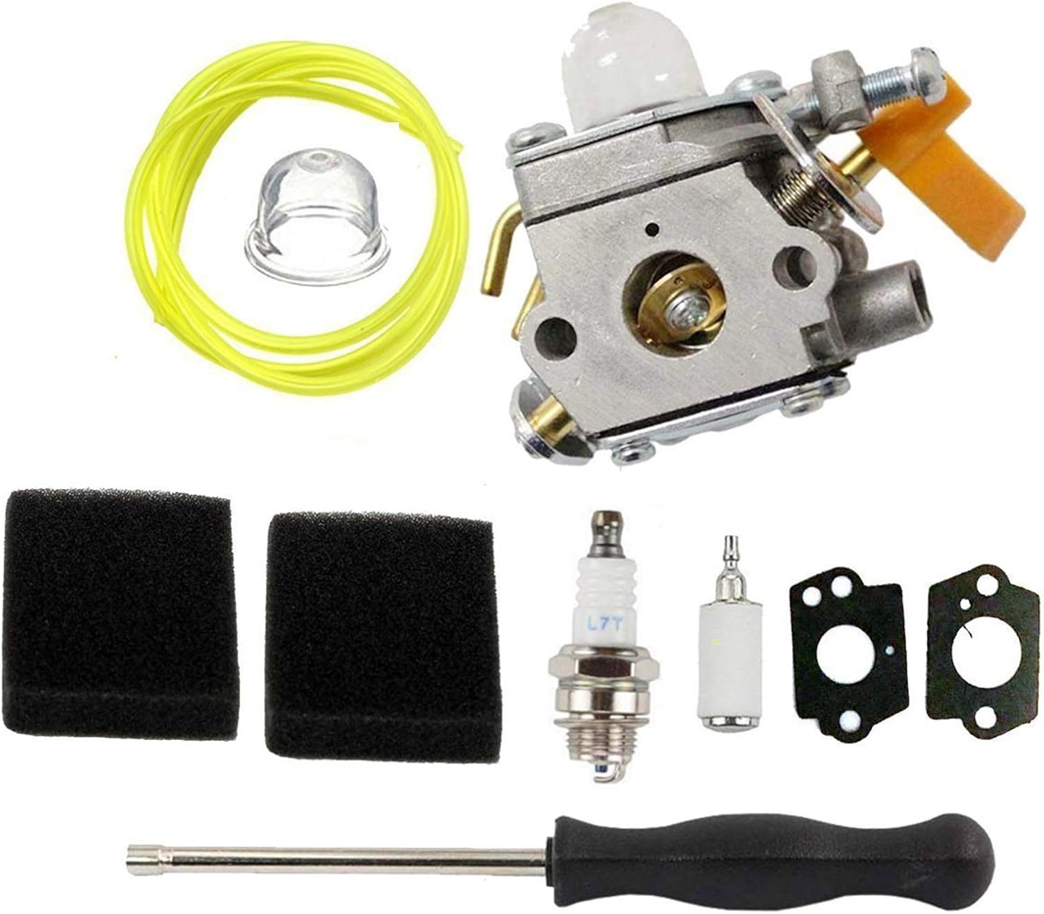 HQparts Carburetor with Fuel Lines and Primer Bulb