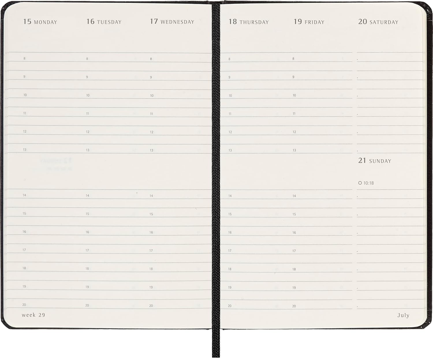 Moleskine 2024 Vertical Weekly Planner, 12M, Pocket, Black, Hard Cover (3.5 x 5.5) image 4