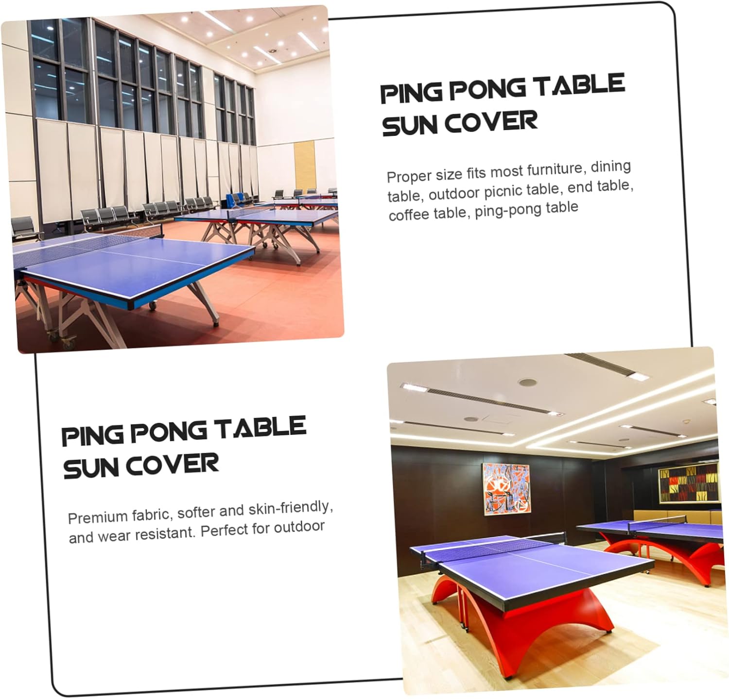 YARNOW Outdoor Cover for Table Tennis Table Furniture for Garden and Patio Weather-resistant and Design