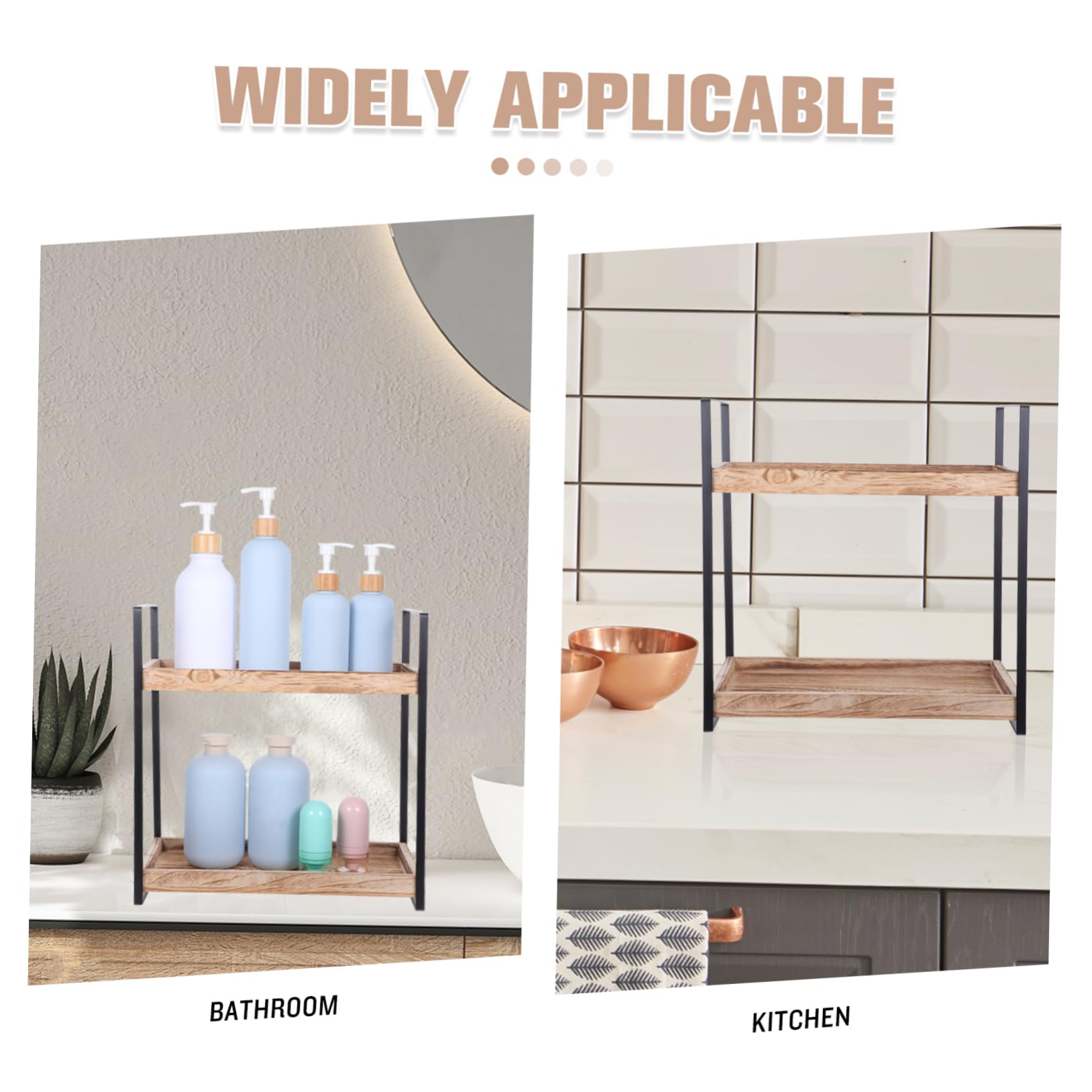 Stehendes Gewürzregal Aus Holz Für Küchentheke Regal Als Badezimmer-organizer Für Toilettenartikel Eckregal Zum Aufbewahren Von Kosmetik Und Dekor